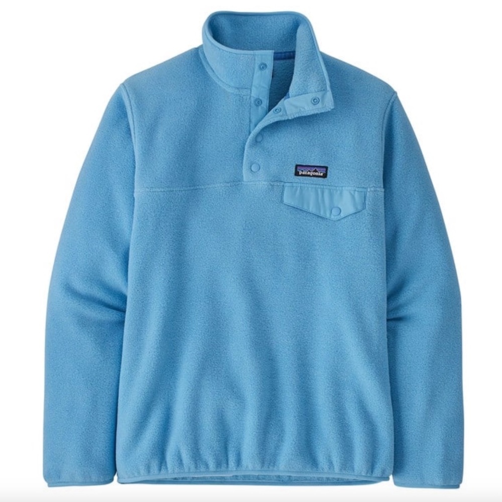 Patagonia Women's Lightweight Synchilla Snap-T Pullover Fleece - L - Lago Blue